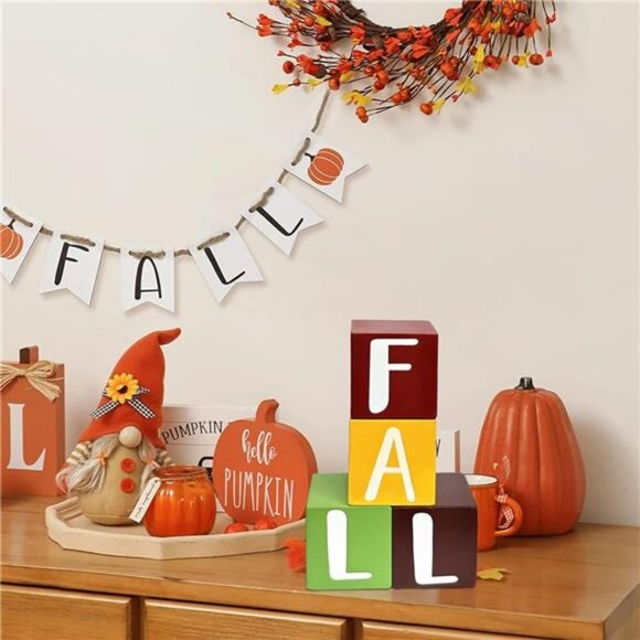 Fall Table Decor Turkey Sign - 4 Pcs Turkey Centerpieces for Table Fall Wooden - Picture 5 of 8
